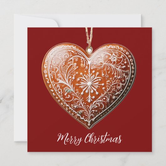 素朴伝統的クリスマス飾Cookie  シーズンカード (正面)