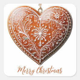 素朴伝統的クリスマス飾Cookie スクエアシール