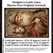 素朴伝統的Santa, Reindeer DT9R Decompage 薄葉紙