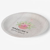 素朴傘 |バラオン木材ブライダルシャワー ペーパープレート (アングル)