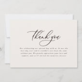 素朴優雅な感謝してい結婚 サンキューカード (裏面)