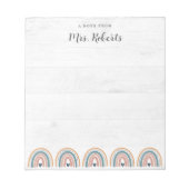 素朴先生感謝ボホレインボー ノートパッド (正面)