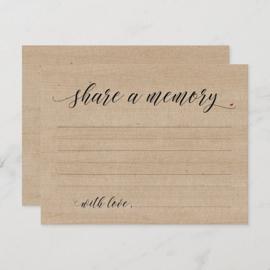 素朴共有Aメモリ悔やみや弔慰、メモノートカード 招待状 (正面/裏面)