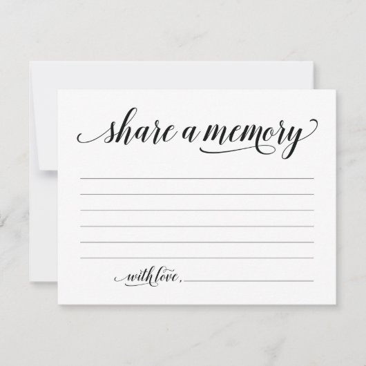 素朴共有Aメモリ悔やみや弔慰、メモノートカード 招待状 (正面)