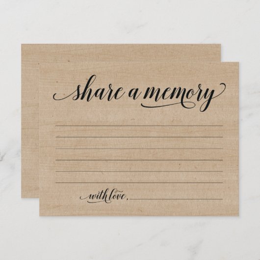 素朴共有Aメモリ悔やみや弔慰、メモノートカード 招待状 (正面/裏面)