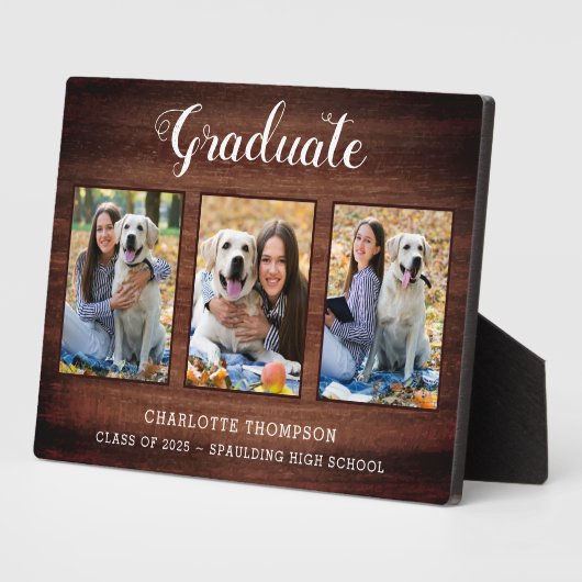 素朴写パーソナライズされた真 フォトプラーク (側面)