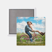 素朴写真あり結婚と マグネット (正面/裏面)