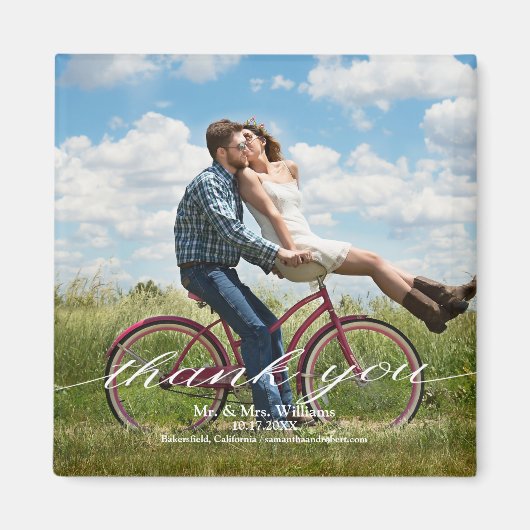 素朴写真あり結婚と マグネット (正面)