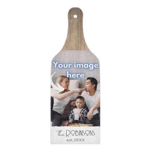 素朴写真テンプレートパーソナライズされた書 カッティングボード (正面)