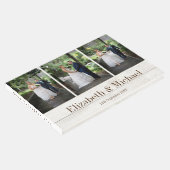 素朴写真モダンエレガント金ゴールドの色結婚の値 ゲストブック (コーナー)