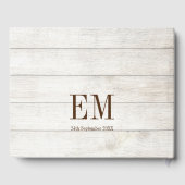 素朴写真モダンエレガント金ゴールドの色結婚の値 ゲストブック (裏面)