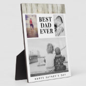 素朴写真モダンコラージュ最高のパパ父の日 フォトプラーク (側面)