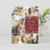 素朴写真数々のコラージュのクリスマスカード シーズンカード (スタンド正面)