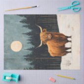 素朴冬のハイランド牛デコパージュ 薄葉紙 (クラフト)