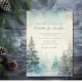 素朴冬の松の結婚林 招待状
