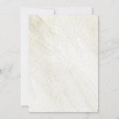 素朴冬の森の林の松の結婚コーン 招待状 (裏面)