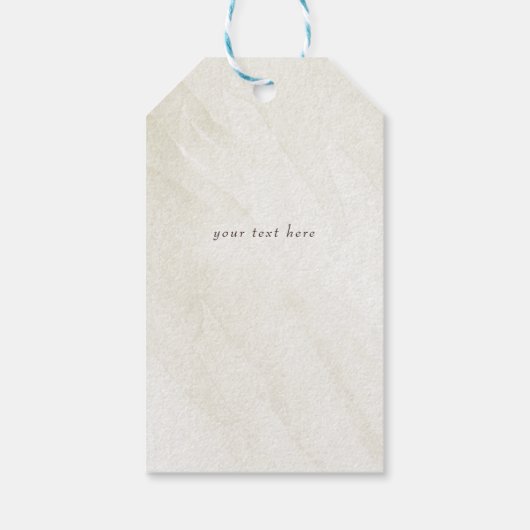 素朴冬の森の森の松のコーン結婚ズ ギフトタグ (裏面)