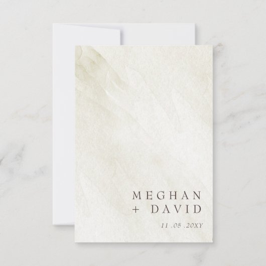 素朴冬の森の森の松のコーン結婚ズ 出欠カード (裏面)