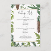 素朴冬の自然とパイン結婚フレームの詳細 エンクロージャーカード (正面)