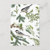 素朴冬の自然とパイン結婚フレームの詳細 エンクロージャーカード (裏面)