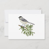 素朴冬の自然と松 出欠カード (裏面)