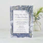 素朴冬の雪のバ結婚ンウッド 招待状 (スタンド正面)