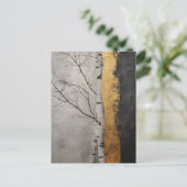 素朴冬の風景樹 ポストカード (スタンド正面)