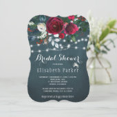 素朴冬エレガントフローラシックブライダルシャワー 招待状 (スタンド正面)