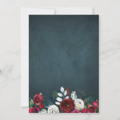 素朴冬フローラ赤海軍の退職パーティー 招待状 (裏面)