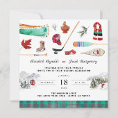 素朴冬山 |キャンピ結婚ング 招待状 (正面)