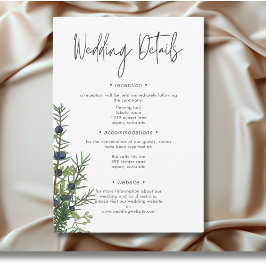 素朴冬自然とパイン結婚ズ詳細 エンクロージャーカード