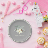 素朴冬葉 ペーパープレート (パーティー)