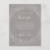 素朴冬 |グレーありがとう披露宴カード ポストカード (正面)