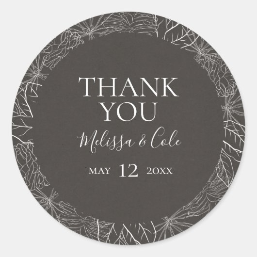 素朴冬 |木炭お願いステッカー ラウンドシール (正面)