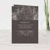 素朴冬 |木炭の折り畳み結婚式 プログラム (裏面)