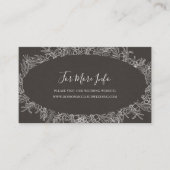 素朴冬 |木炭の結婚ウェブサイト エンクロージャーカード (正面)