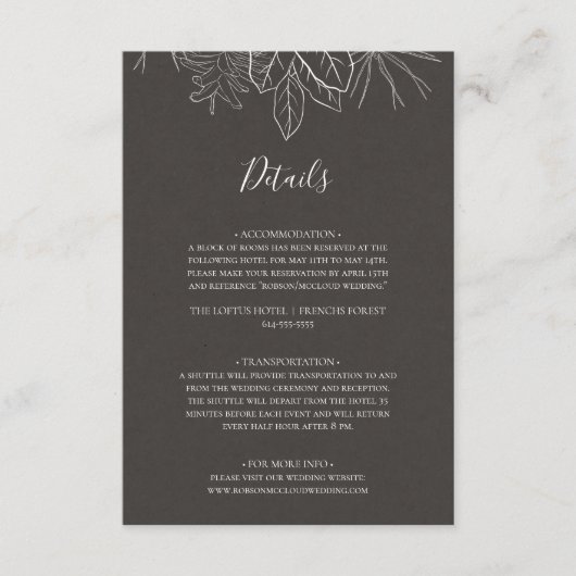 素朴冬 |木炭詳細エンクロージャカード エンクロージャーカード (正面)