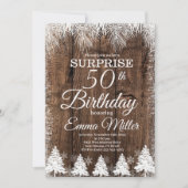 素朴冬Any Age Birthdayパーティー 招待状 (正面)