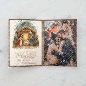 素朴出生シーン写真コラージュクリスマス シーズンカード (内部)