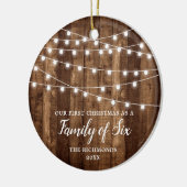 素朴初めてのクリスマス6世パーソナライズされた系 セラミックオーナメント (左)