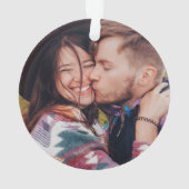 素朴初年のピンク婚約したフローラクリスマス オーナメント (裏面)