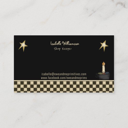 素朴初期のカントリーホーム 名刺 (裏面)