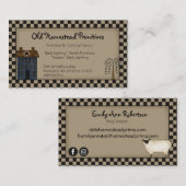 素朴初期のサルトボックスウィロー&シープカントリー 名刺 (正面/裏面)