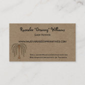 素朴初期のサルトボックスハウス&シープカントリーバス 名刺 (裏面)