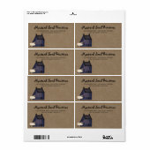 素朴初期のサルトボックスハウス&シープシッピング ラベル (フルシート)