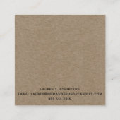 素朴初期の国の蝋燭 スクエア名刺 (裏面)