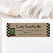 素朴初期のCandle Checked Countryラベル ラベル (インサイチュ)