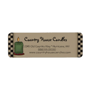 素朴初期のCandle Checked Countryラベル ラベル