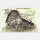 素朴動揺してヴィンテージテクスチャ ラッピングペーパーシート (正面2)