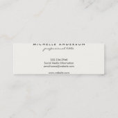 素朴動揺して木 スキニー名刺 (裏面)